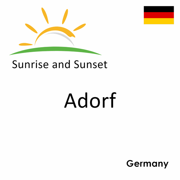 Sunrise and sunset times for Adorf, Germany