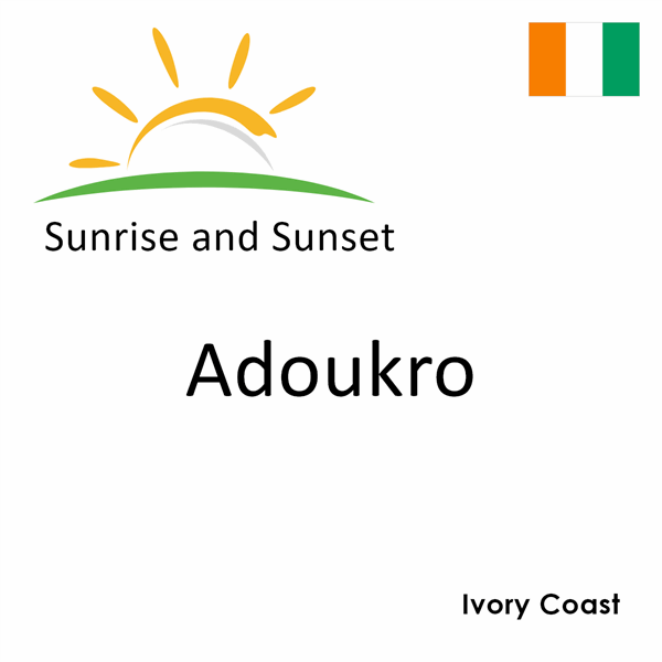 Sunrise and sunset times for Adoukro, Ivory Coast