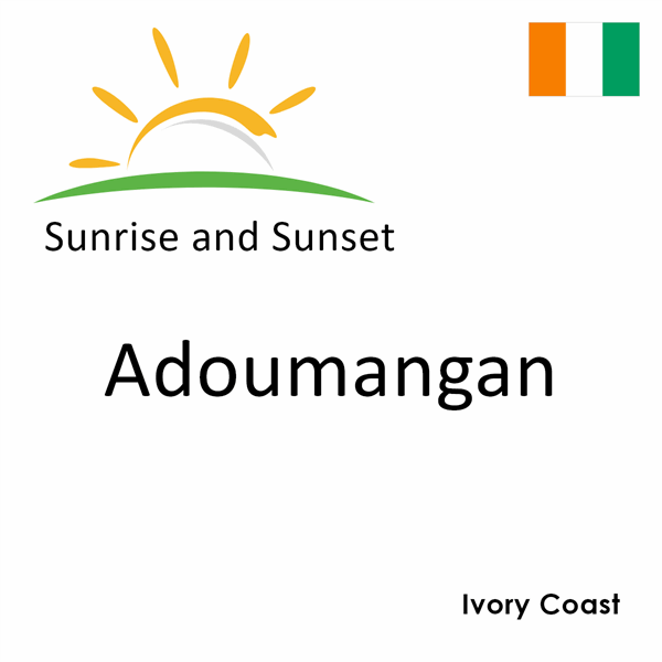 Sunrise and sunset times for Adoumangan, Ivory Coast