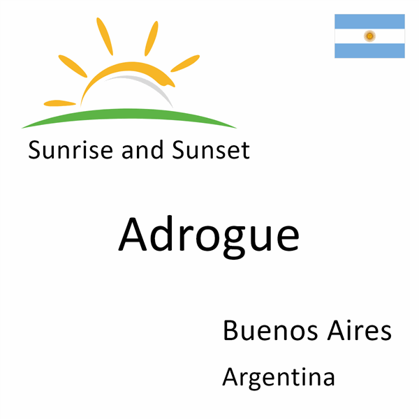 Sunrise and sunset times for Adrogue, Buenos Aires, Argentina