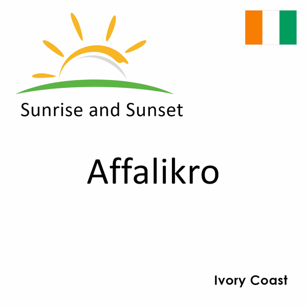 Sunrise and sunset times for Affalikro, Ivory Coast