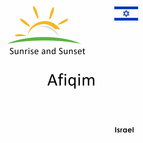 Sunrise and sunset times for Afiqim, Israel