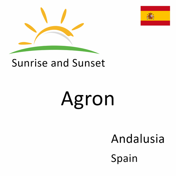 Sunrise and sunset times for Agron, Andalusia, Spain