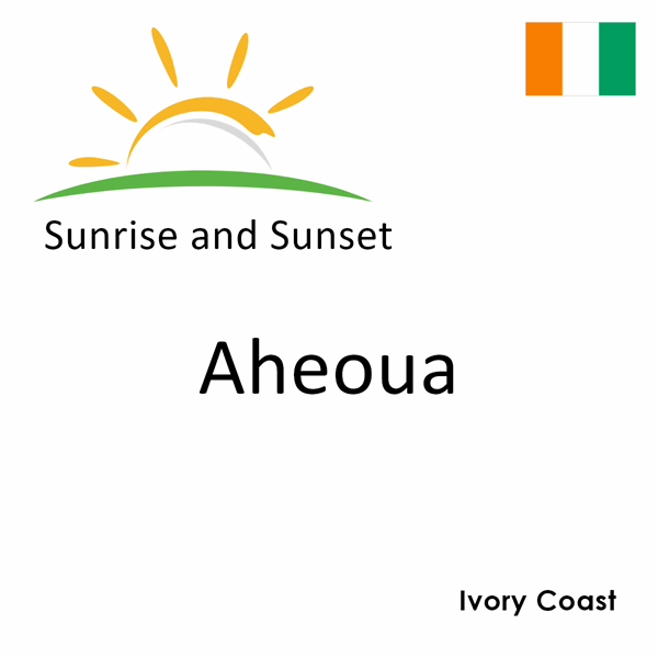 Sunrise and sunset times for Aheoua, Ivory Coast