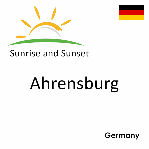 Sunrise and sunset times for Ahrensburg, Germany