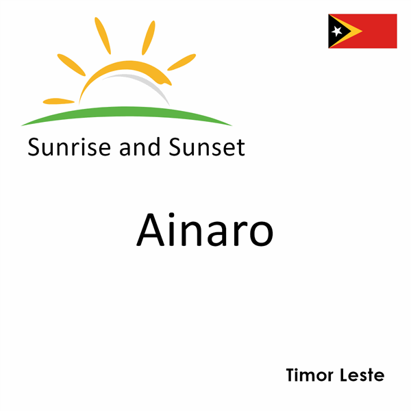 Sunrise and sunset times for Ainaro, Timor Leste