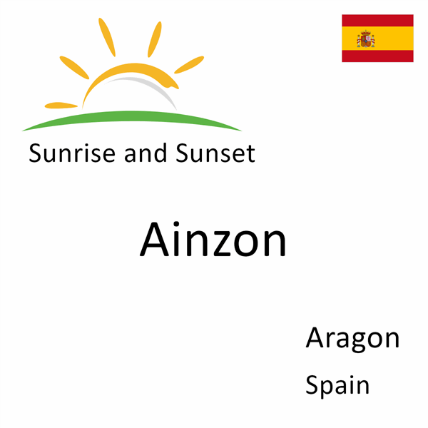 Sunrise and sunset times for Ainzon, Aragon, Spain