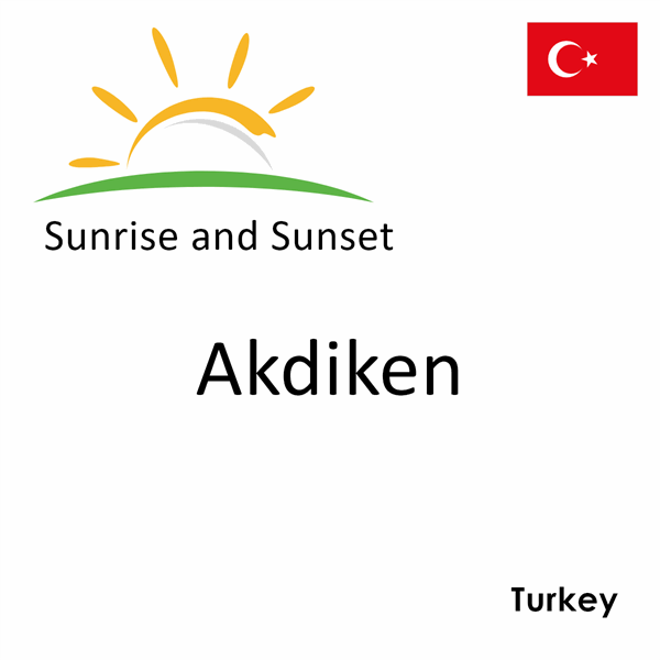 Sunrise and sunset times for Akdiken, Turkey