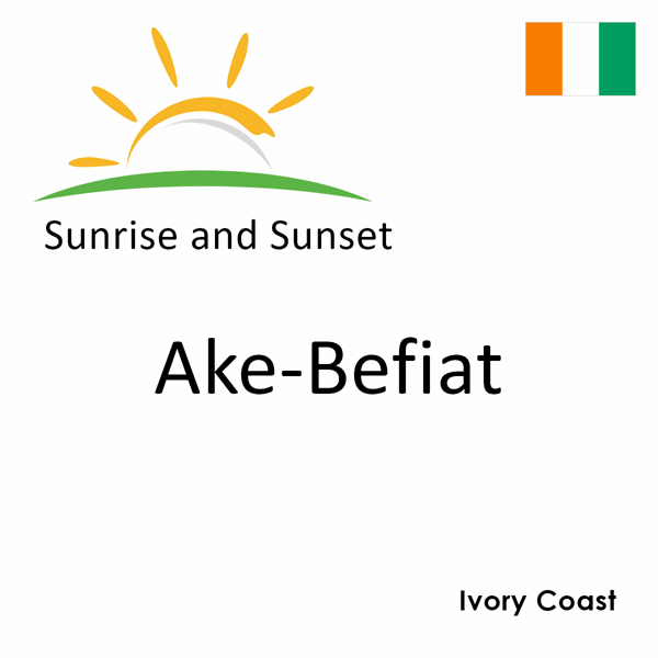 Sunrise and sunset times for Ake-Befiat, Ivory Coast