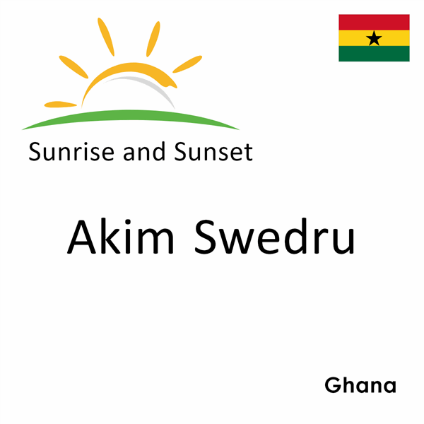 Sunrise and sunset times for Akim Swedru, Ghana