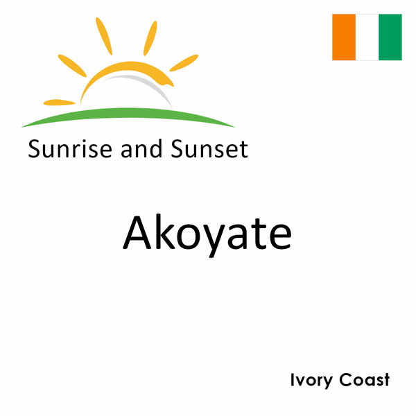 Sunrise and sunset times for Akoyate, Ivory Coast