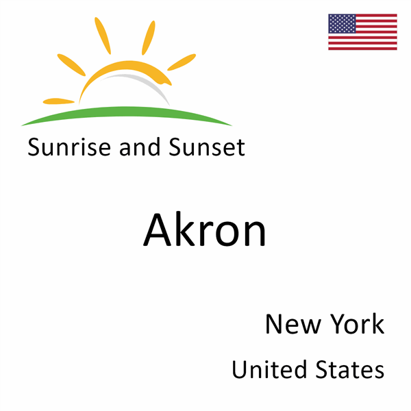 Sunrise and sunset times for Akron, New York, United States