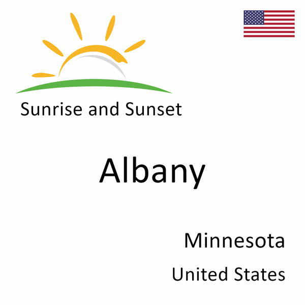 Sunrise and sunset times for Albany, Minnesota, United States