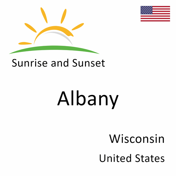 Sunrise and sunset times for Albany, Wisconsin, United States