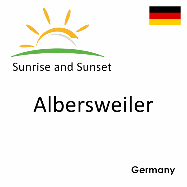 Sunrise and sunset times for Albersweiler, Germany