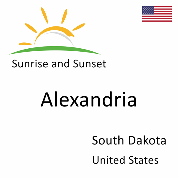 Sunrise and sunset times for Alexandria, South Dakota, United States