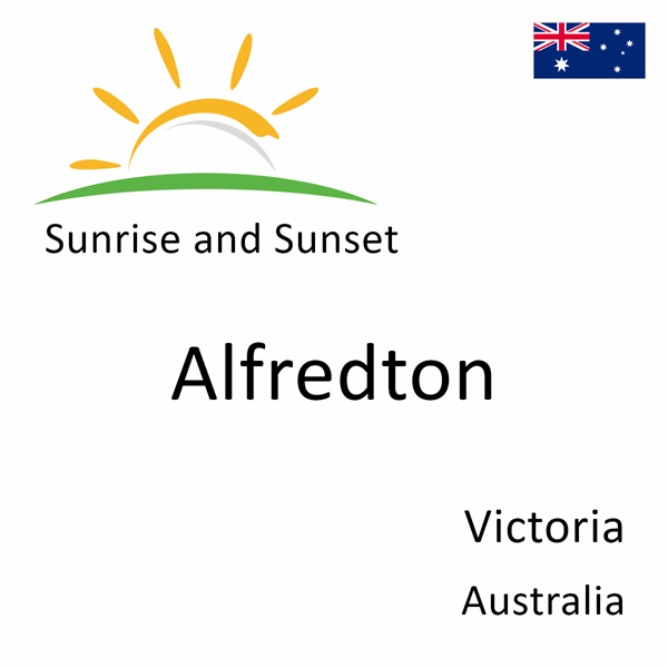 Sunrise and sunset times for Alfredton, Victoria, Australia