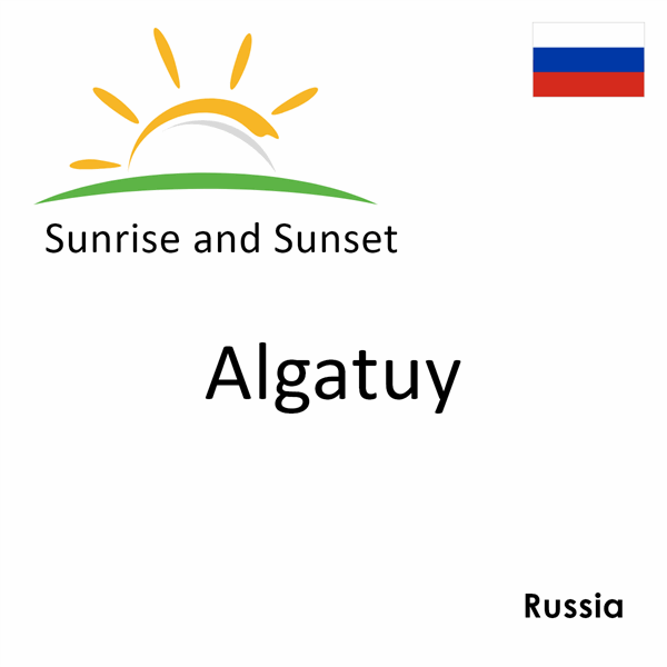 Sunrise and sunset times for Algatuy, Russia