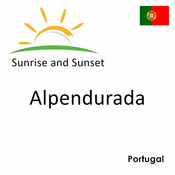 Sunrise and sunset times for Alpendurada, Portugal