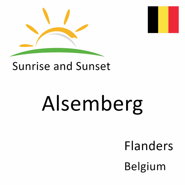 Sunrise and sunset times for Alsemberg, Flanders, Belgium