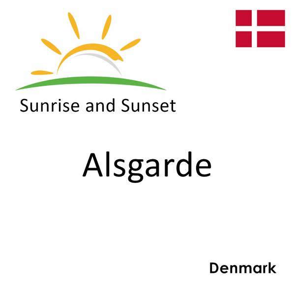 Sunrise and sunset times for Alsgarde, Denmark