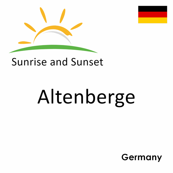 Sunrise and sunset times for Altenberge, Germany