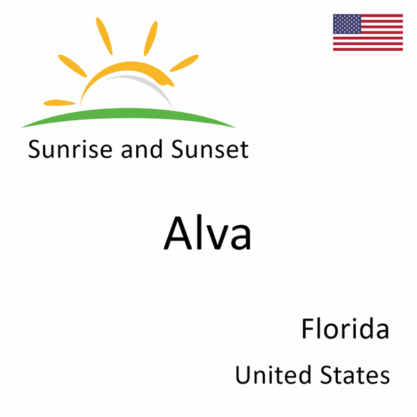 Sunrise and sunset times for Alva, Florida, United States