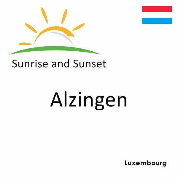 Sunrise and sunset times for Alzingen, Luxembourg