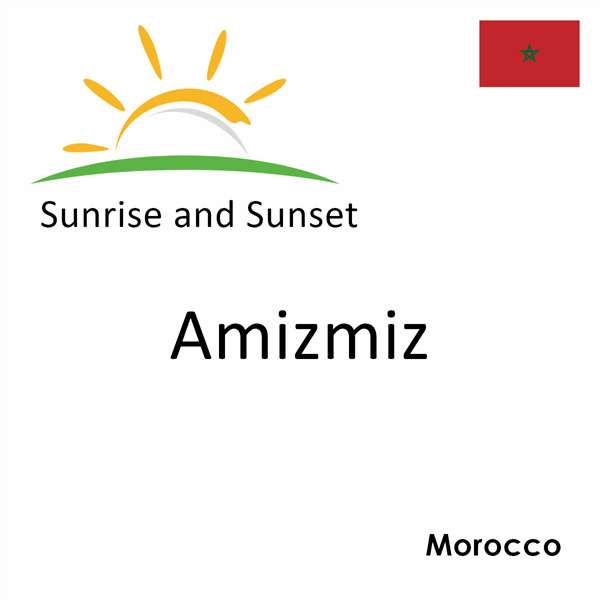 Sunrise and sunset times for Amizmiz, Morocco