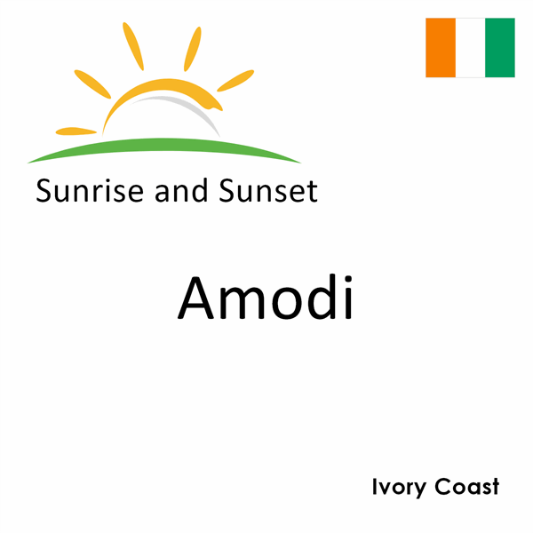 Sunrise and sunset times for Amodi, Ivory Coast