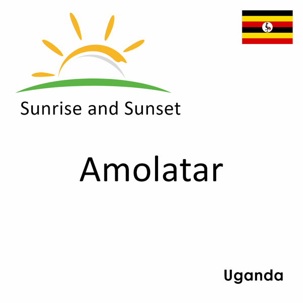 Sunrise and sunset times for Amolatar, Uganda