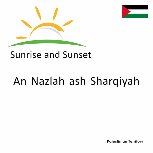 Sunrise and sunset times for An Nazlah ash Sharqiyah, Palestinian Territory