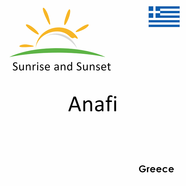 Sunrise and sunset times for Anafi, Greece