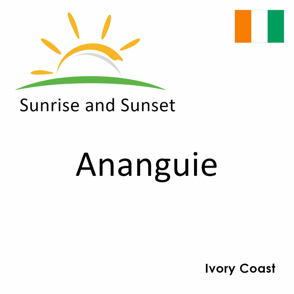 Sunrise and sunset times for Ananguie, Ivory Coast