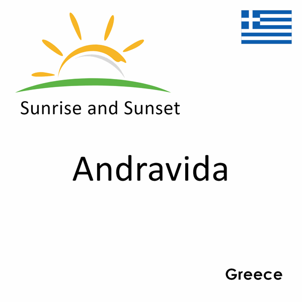 Sunrise and sunset times for Andravida, Greece