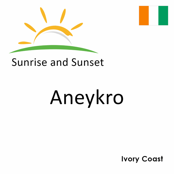 Sunrise and sunset times for Aneykro, Ivory Coast