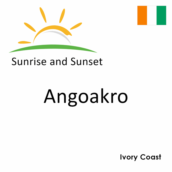 Sunrise and sunset times for Angoakro, Ivory Coast