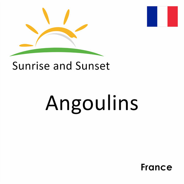 Sunrise and sunset times for Angoulins, France