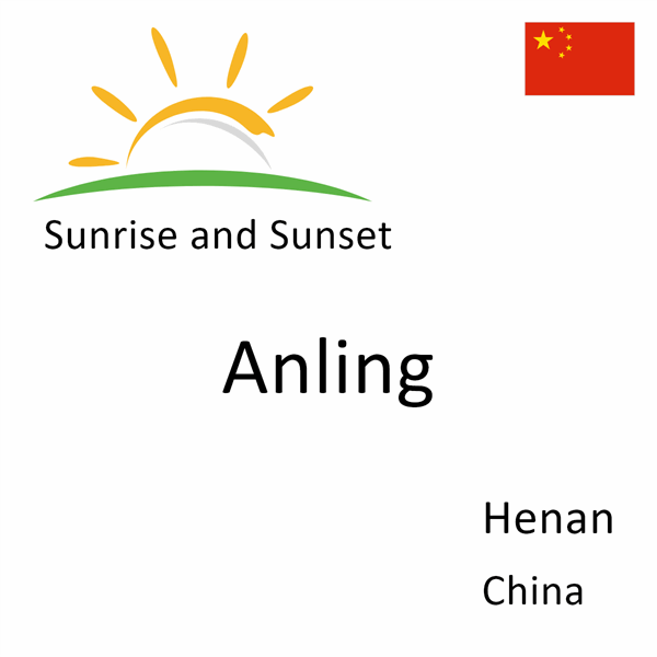 Sunrise and sunset times for Anling, Henan, China