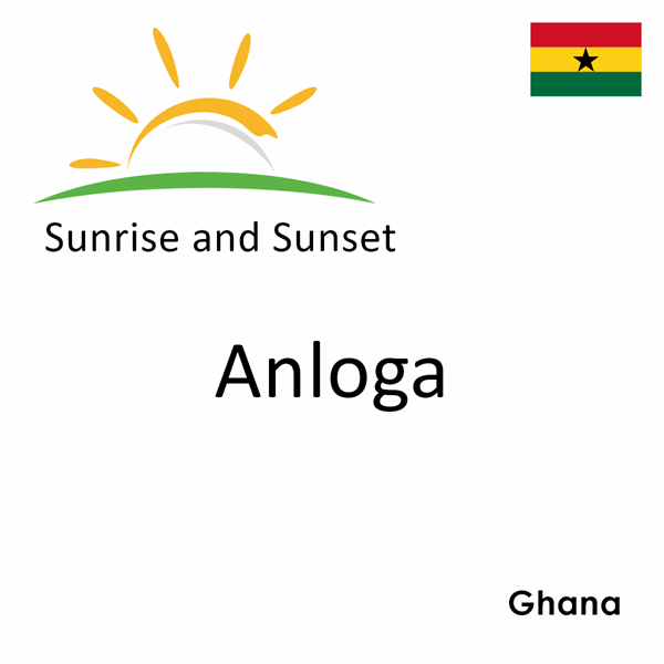 Sunrise and sunset times for Anloga, Ghana