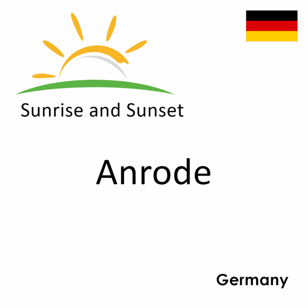 Sunrise and sunset times for Anrode, Germany