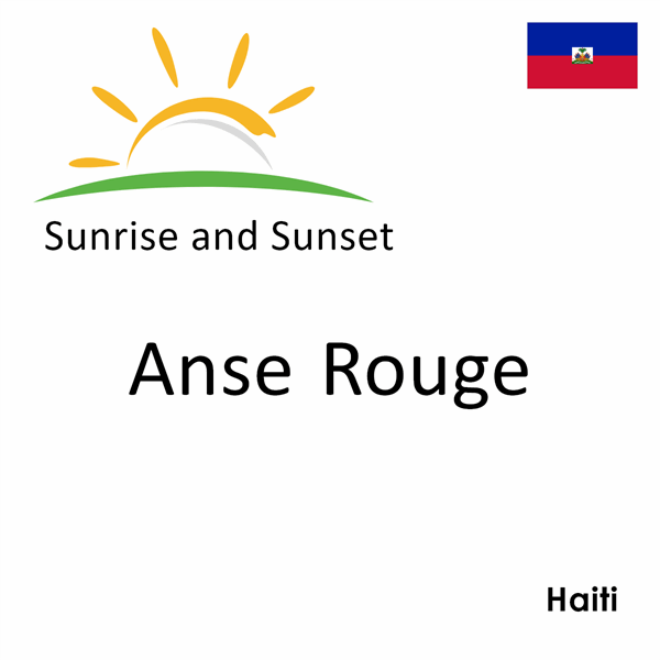 Sunrise and sunset times for Anse Rouge, Haiti