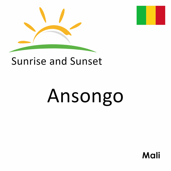 Sunrise and sunset times for Ansongo, Mali