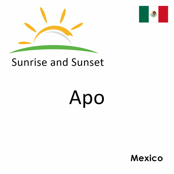 Sunrise and sunset times for Apo, Mexico