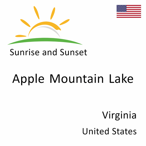 Sunrise and sunset times for Apple Mountain Lake, Virginia, United States