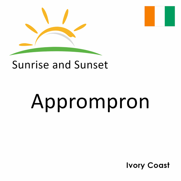 Sunrise and sunset times for Apprompron, Ivory Coast