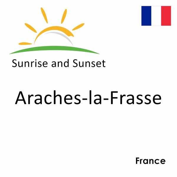 Sunrise and sunset times for Araches-la-Frasse, France