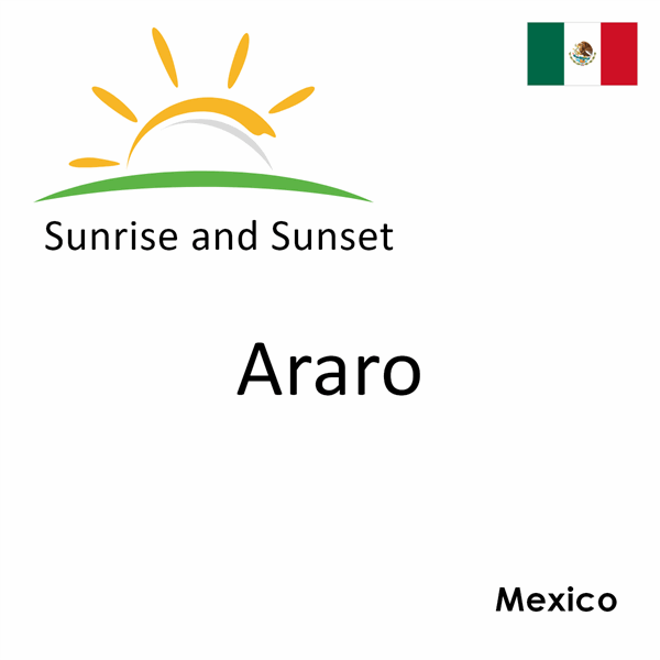 Sunrise and sunset times for Araro, Mexico