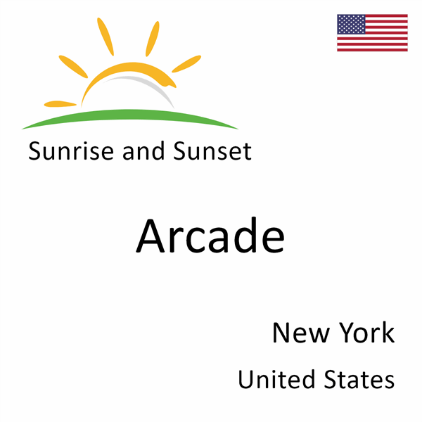 Sunrise and sunset times for Arcade, New York, United States