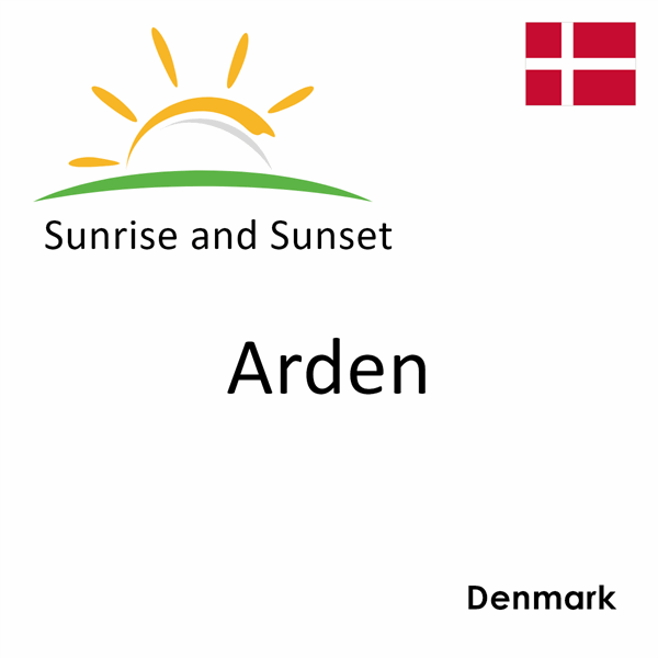 Sunrise and sunset times for Arden, Denmark